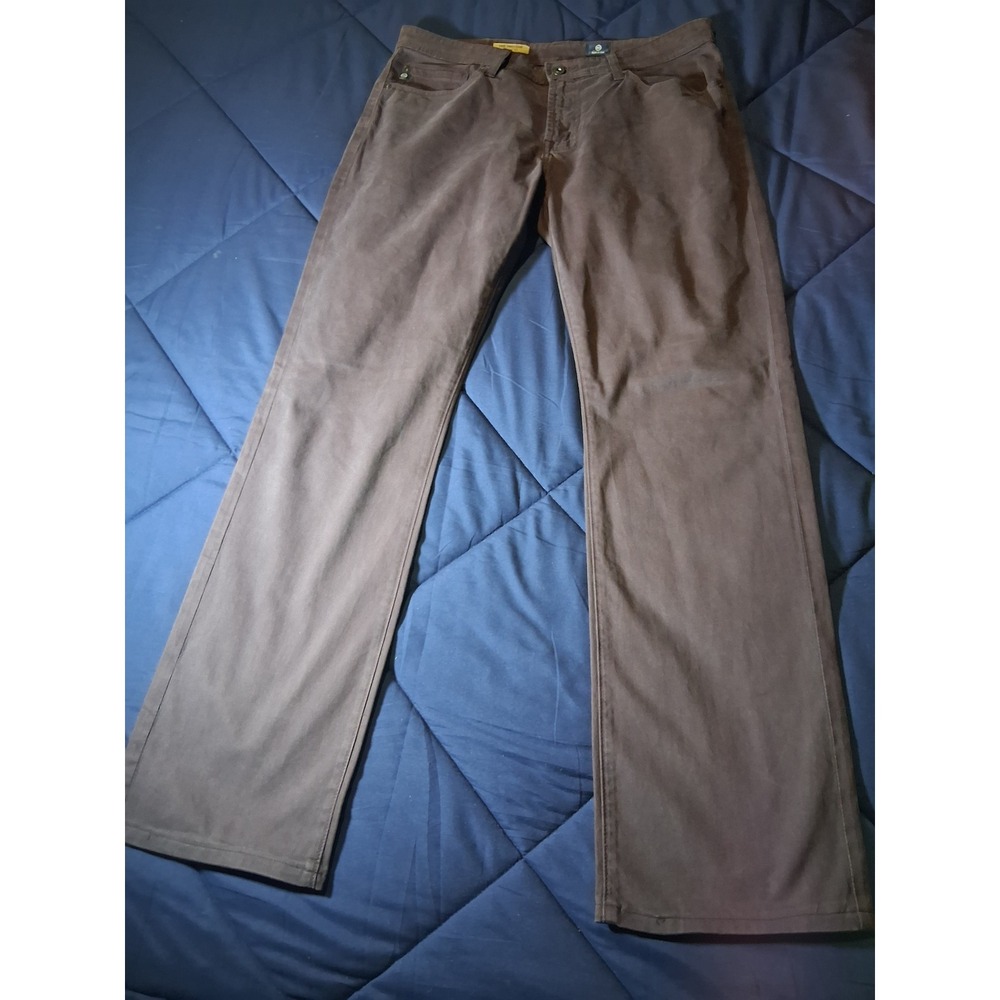 AG Adriano Goldschmied The Protege Straight Leg Pants Brown Plum 33x34 Mens